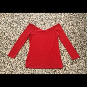 Old Navy long sleeve shirt top v-neck stretch knit